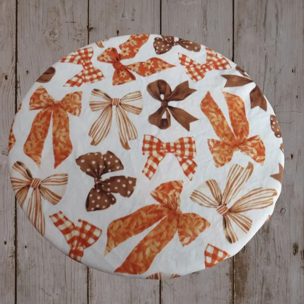 Kitchenaid Bowl Cover, Reversible Pumpkins, Fall Bows Mixer Bowl Cover 4.5 QUART